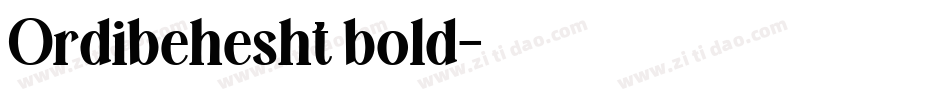 Ordibehesht bold字体转换